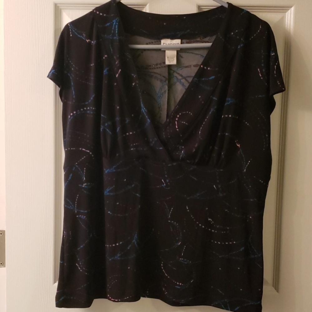 Cute Chico's gathered shirt size 3